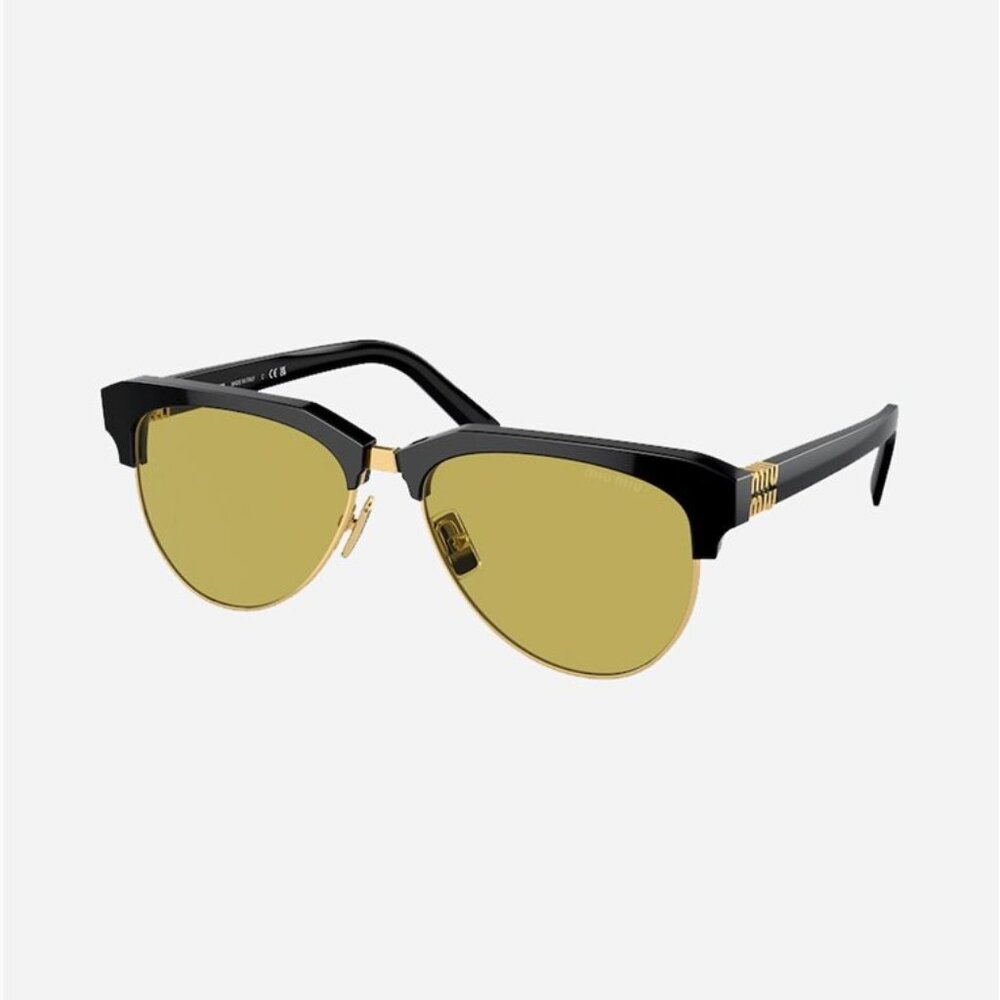 NEW Miu Miu MU09ZS 1AB07O Miu Miu Black Green clubmaster sunglasses MU 09ZS